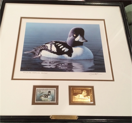Three Gold Medallion Edition Federal Duck Stamp Prints.