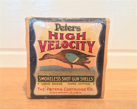 Antique Peters 16 Ga. Shotgun Shell Graphic Box