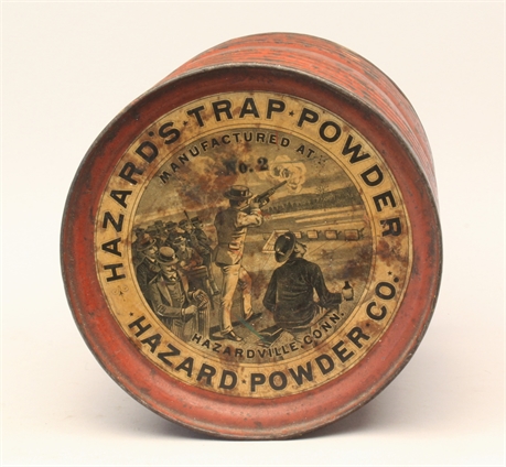 5 pound Hazard Powder Company 'Hazard's Trap Powder' tin.