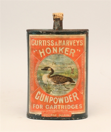 Curtis’s & Harvey ‘Honker Gunpowder’ coarse grain tin, Winnipeg, Manitoba.