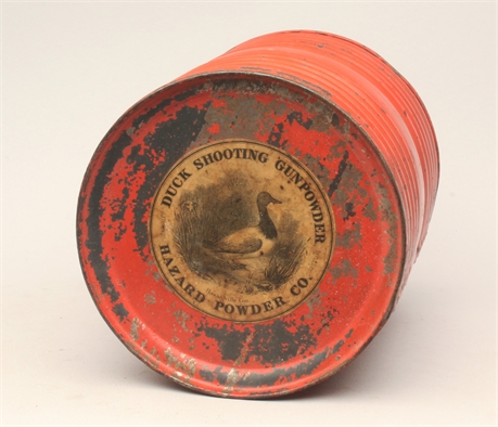5 pound Hazard Powder Company 'Duck Shooting Gunpowder' tin.