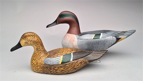 Pair of green wing teal, August Frederick, New Orleans, Louisiana.