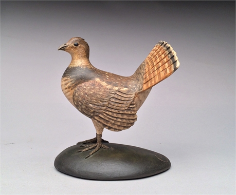 1/2 or 1/3 size standing grouse, Frank Finney, Cape Charles, Virginia.