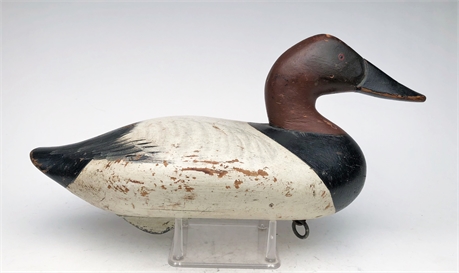 Canvasback drake, Madison Mitchell, Havre de Grace, Maryland, dated 1946.