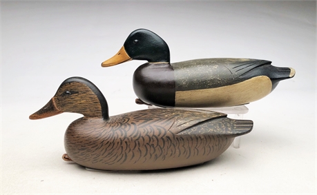 Pair of 1/4 size mallards, Bob Seabrook, Absecon, New Jersey.