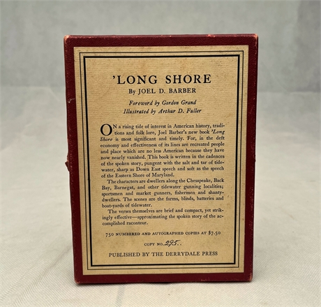 'Long Shore, by Joel Barber, Derrydale Press, New York, 1939, #295 of 750.